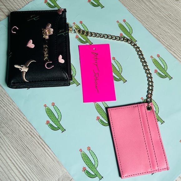 🌵Betsey Johnson Western Card Holder Wallet On Chain NWT - Picture 3 of 9